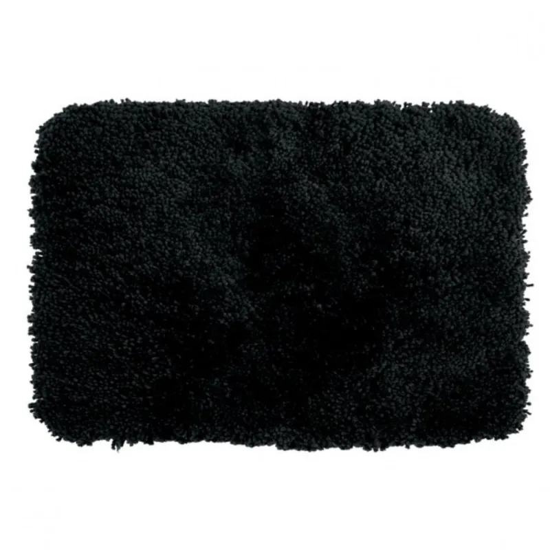 Tapis de bain – 60x90cm – Noir – Microfibre – antidérapant – Highland Vente Flash
