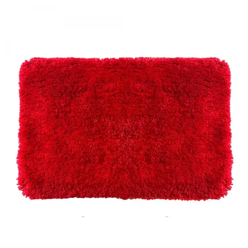 Meilleur Choix Tapis de bain – 60x90cm – Rouge – Microfibre – antidérapant – Highland