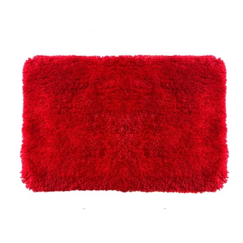 Tapis de bain – 55x65cm – Rouge – Microfibre – antidérapant – Highland Meilleure Vente