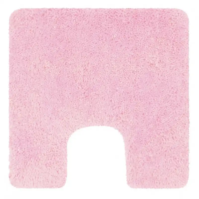Marque Tapis de WC – 55x55cm – Rose Clair – Microfibre – antidérapant – Highland