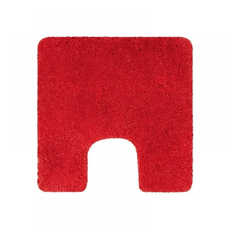 Tapis de WC – 55x55cm – Rouge – Microfibre – antidérapant – Highland Meilleure Vente