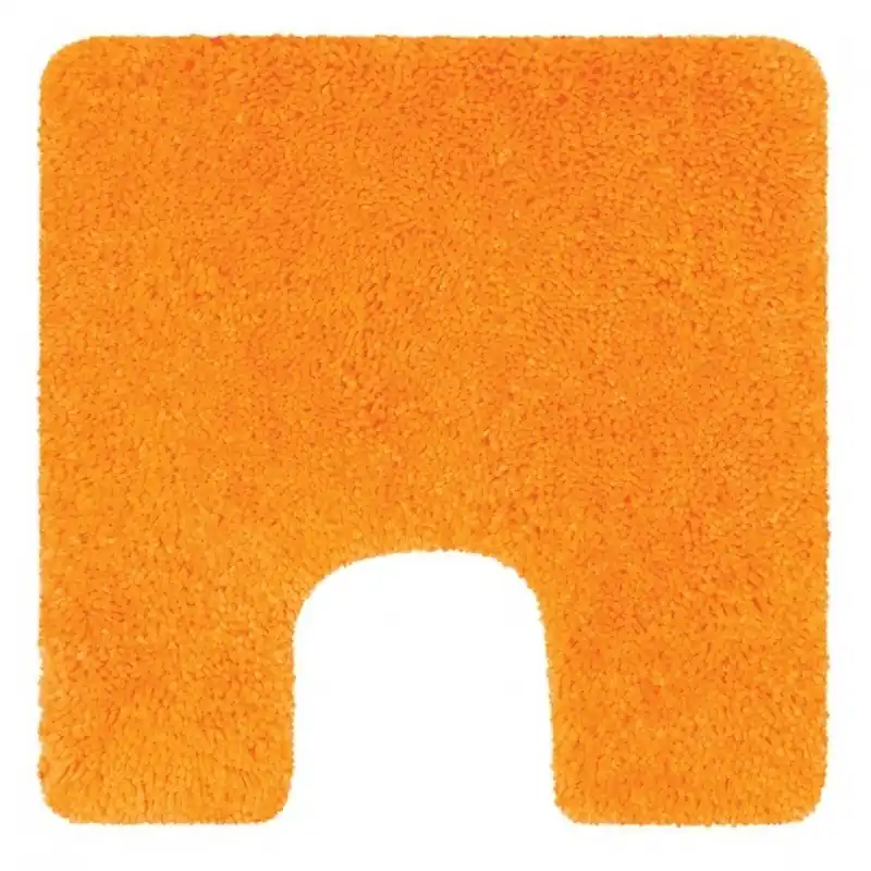 Tapis de WC – 55x55cm – Orange – Microfibre – antidérapant – Highland Affaire À Saisir