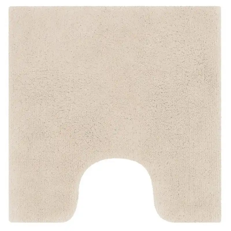 Acheter Direct Tapis de WC – 55x55cm – Ecru – Microfibre – antidérapant – Highland