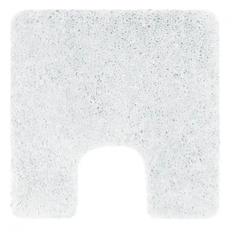 Bon Marché Tapis de WC – 55x55cm – Blanc – Microfibre – antidérapant – Highland