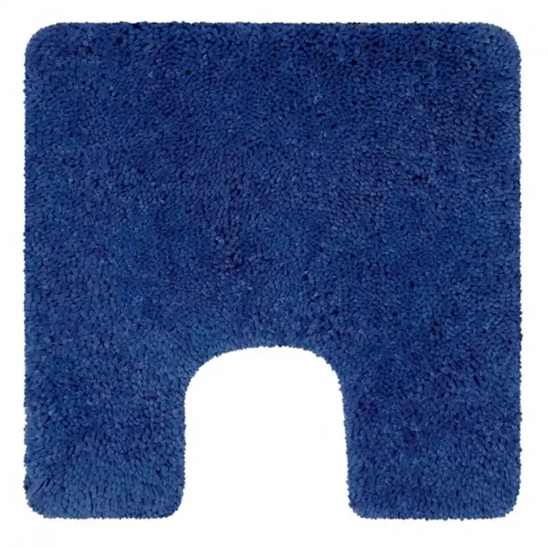 Meilleur Prix Tapis de WC Microfibre antidérapant 55x55cm Bleu Marine – Highland