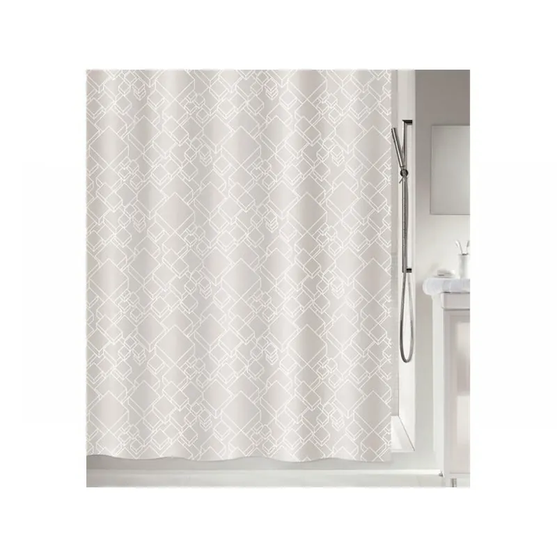 Meilleur Prix Rideau de douche - Polyester - 180 X 200cm - Peer White