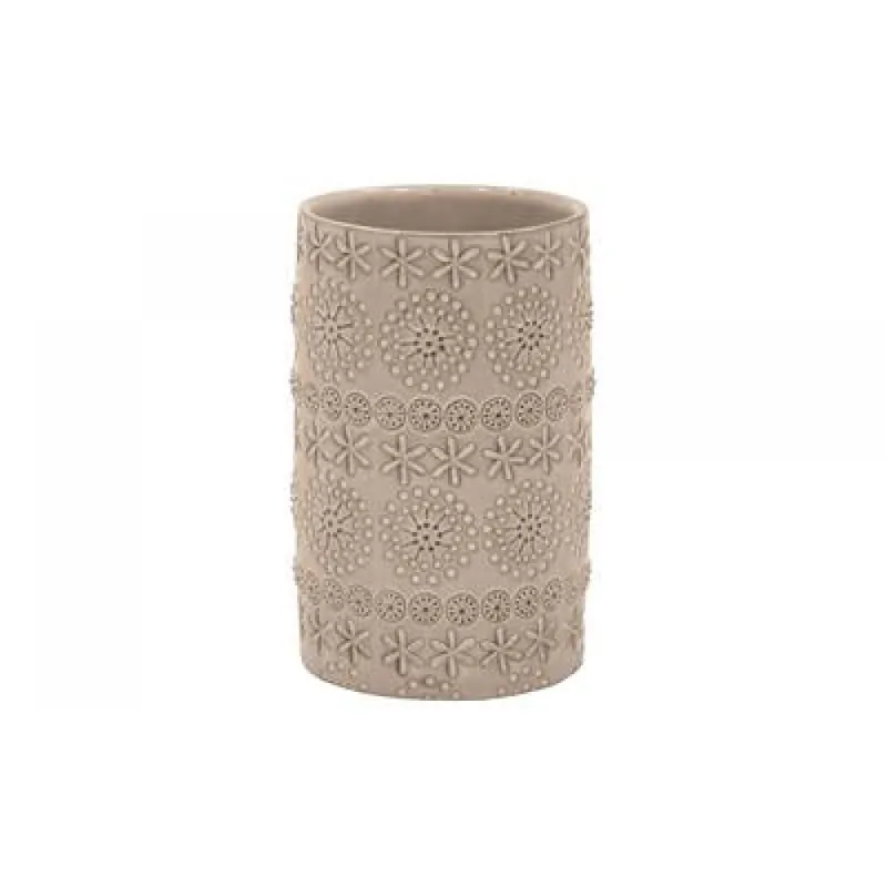 Usine Directe Porte brosse à dent – Céramique – Beige – Relief