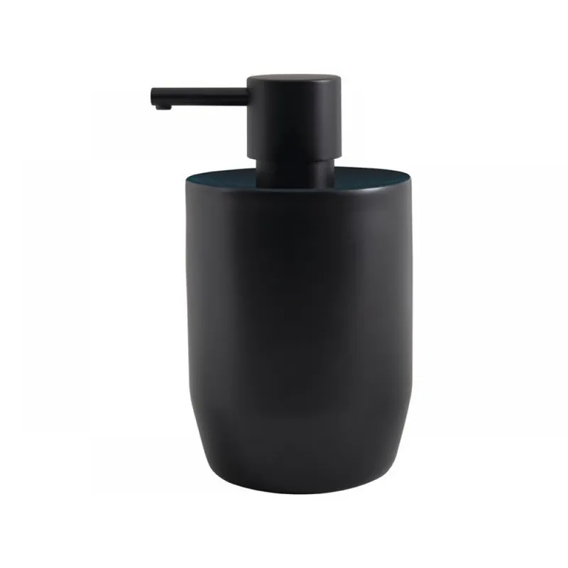 Nouvelle Collection Distributeur savon – Noir brillant – en grès – Jaro