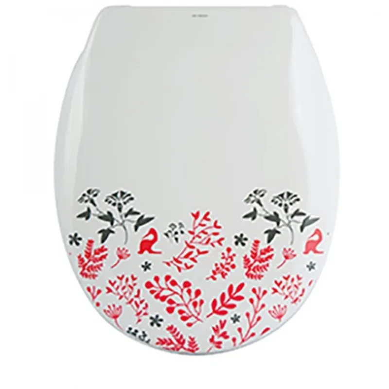 Abattant WC – Thermodur – Charnières Inox – Motif Floral Expédié Aujourd’hui