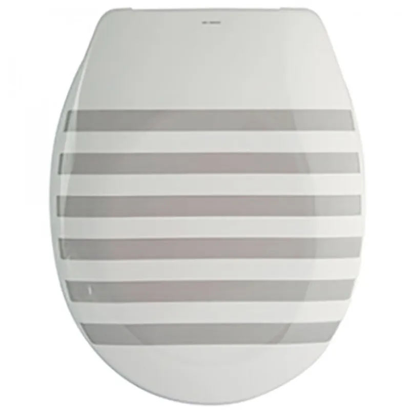 Abattant WC – Thermodur – Charnières PS – SEAUVILLE – Gris et Blanc Acheter En Ligne