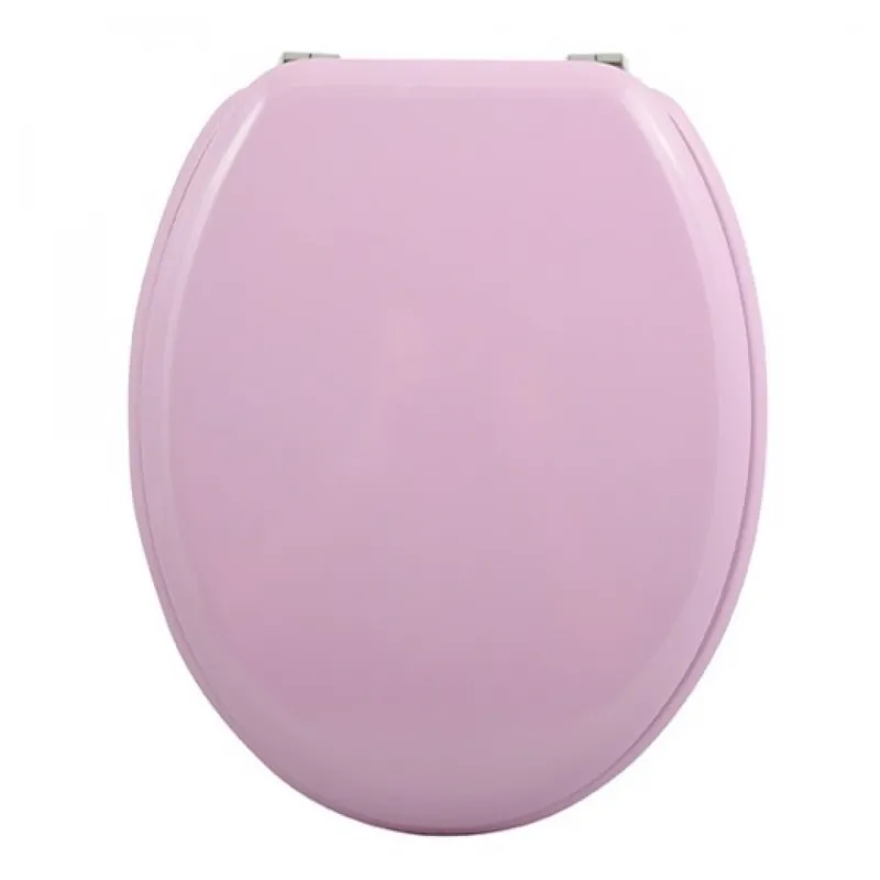 Vente Directe Abattant WC – MDF – Charnières Inox – CLEO – Rose Poudré