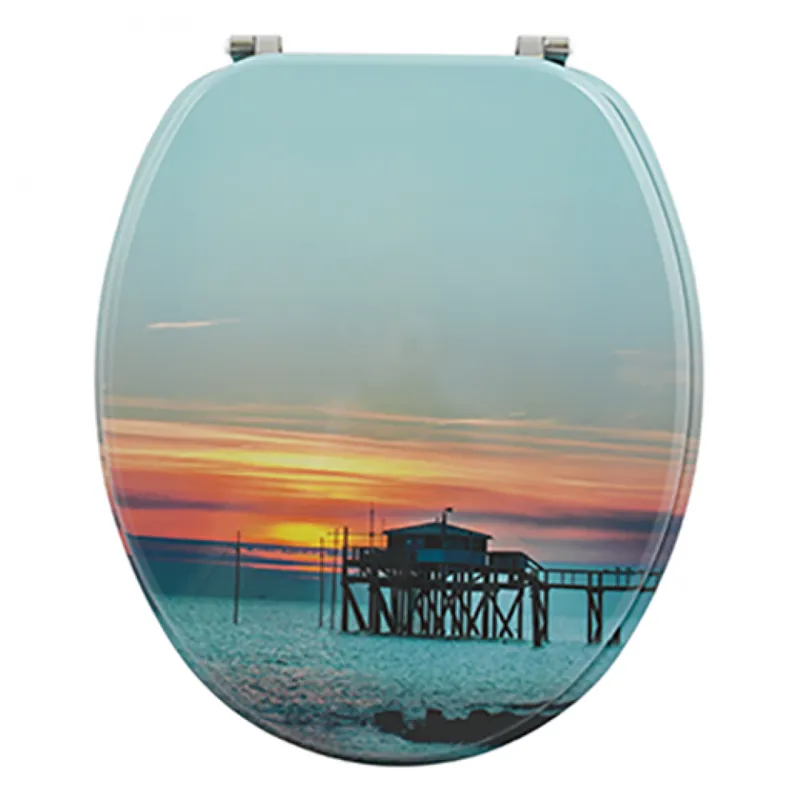 Abattant WC – MDF – Charnières Inox – SUNSET BELLIO – Multicolor Commander Vite