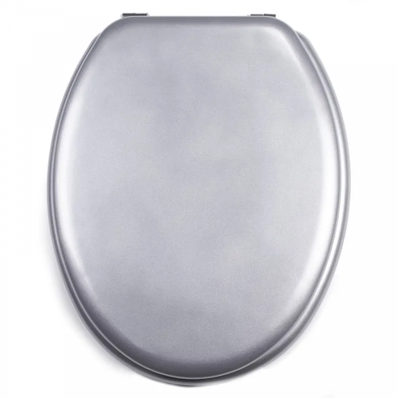 Certifié Abattant WC – MDF – Charnières Inox – CLEO – Argent