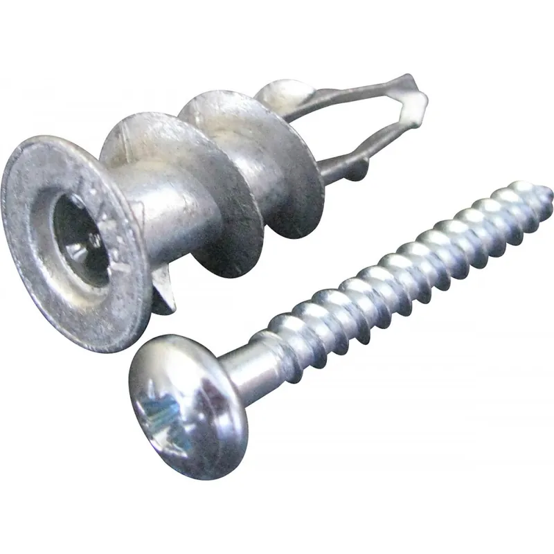 Meilleur Prix Cheville Plak métal pour plaques de plâtre et vis – boîte de 100