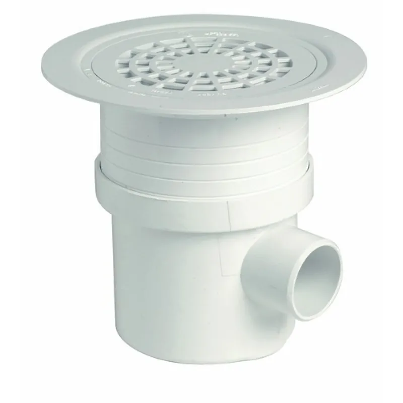 Bon Plan Siphon de sol pvc Docia Système – grille pvc blanche – diamètre 192 mm