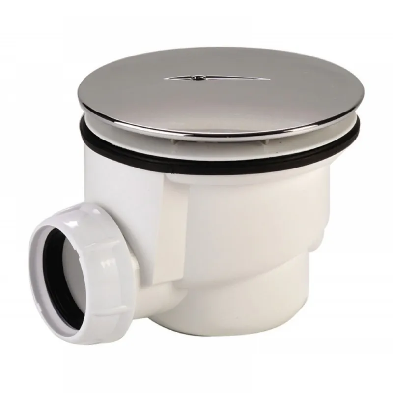 Bonde de douche 90 mm avec capot ABS chromé – sortie horizontale Prix Réduit