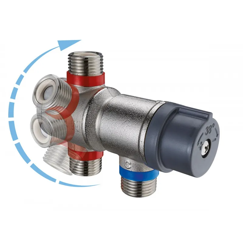 Prix Bas Mitigeur thermostatique collectif multi-positions M 15×21 ou M 20×27