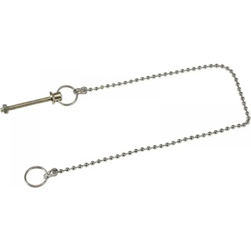 Ensemble chaînette perlée chromée 30 cm Ø 3.3 mm Dernière Chance