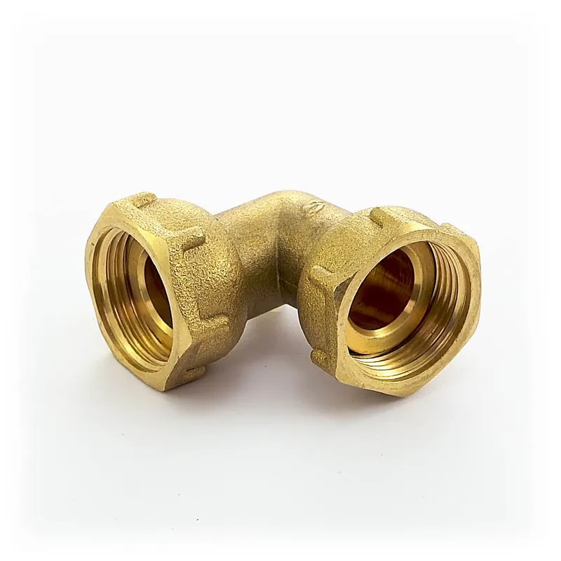 Satisfait Ou Remboursé Coude laiton 90° femelle avec écrou prisonnier F20x27