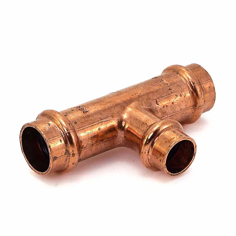 Produit De Marque Té cuivre réduit à sertir – 18 mm – Press