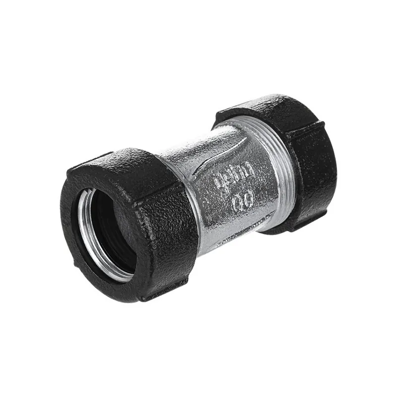 Manchon à compression droit pour tube acier/acier noir et PE - GeboQuick Usine Directe