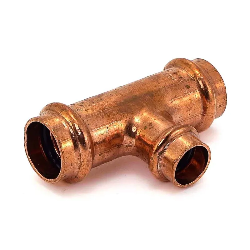 Vente Flash Té cuivre réduit à sertir – 22 mm – Press