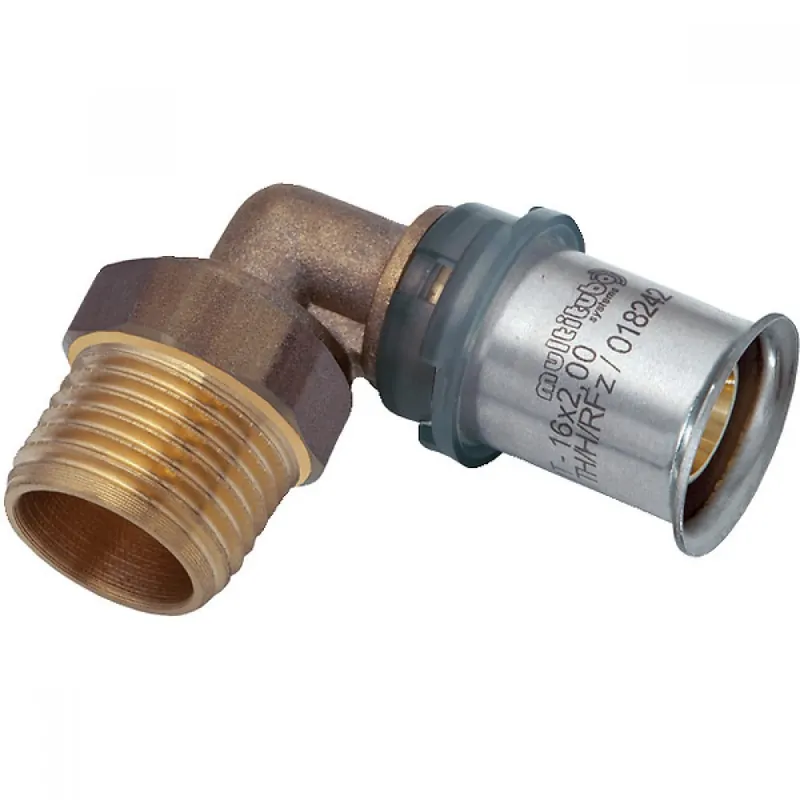 Meilleure Vente Coude 90° à sertir pour tube multicouche – filetage mâle