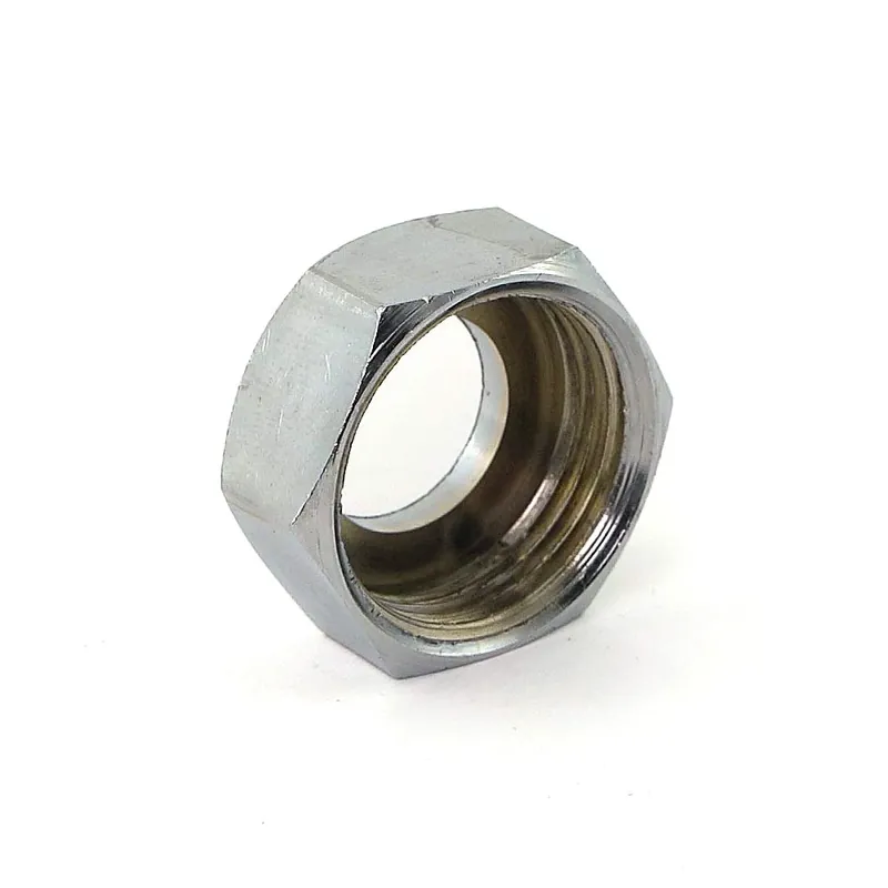 Ecrou laiton 6 pans laiton chromé pour collet battu Quantité Limitée