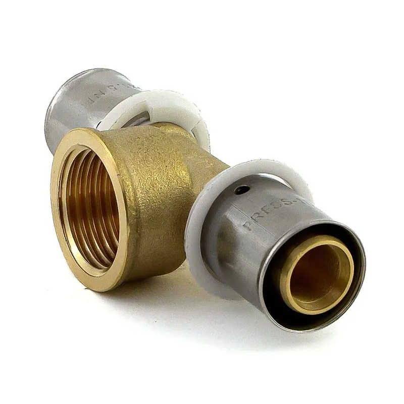 Bon Marché Té à sertir PER diamètre 16 mm avec sortie au centre à visser F15x21