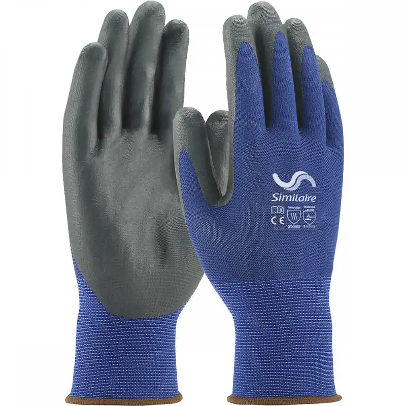 Gants tricotés à enduction nitrile S8-04 – bleu et noir – 12 paires Meilleur Prix