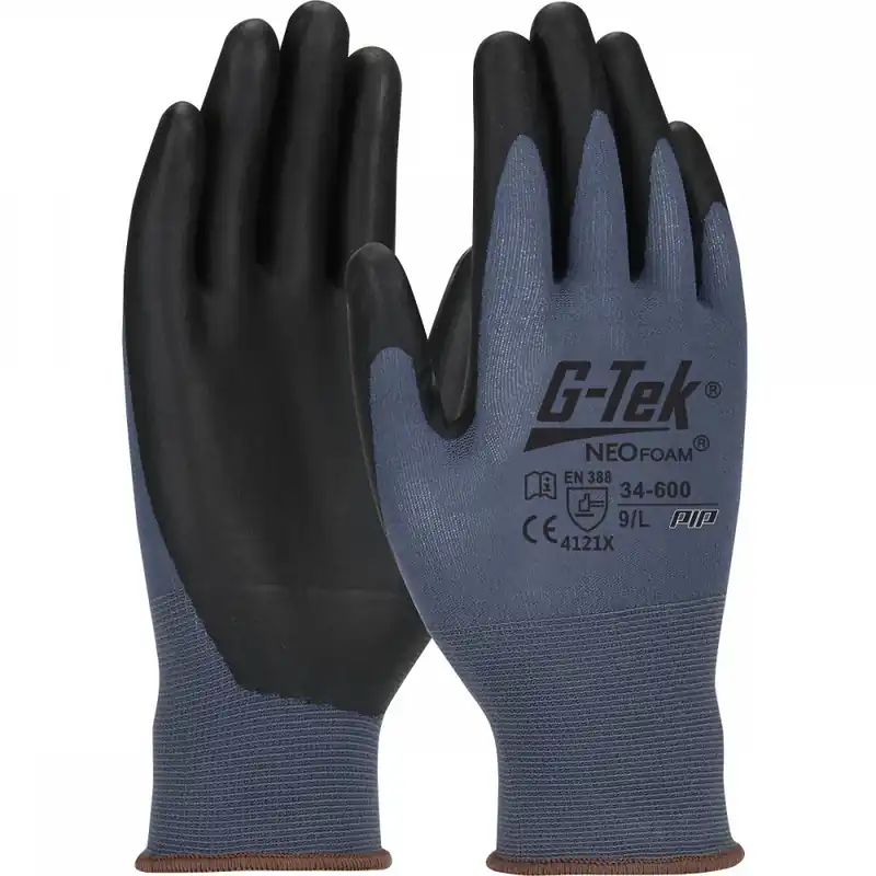 Gants anti-coupures tricotés G-Tek – nylon bleu avec enduction Neofoam Top Vente