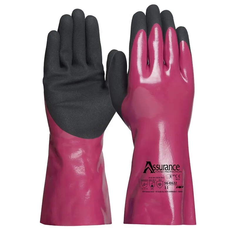 Gants de protection chimique – enduction nitrile – 56-E622 Prix Promo