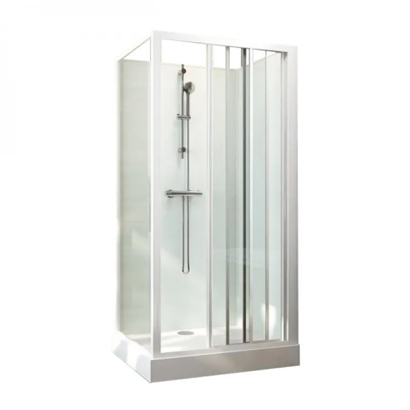 Prix Cassé Cabine de douche 120×90 cm Iziglass 2 – accès de face 3 portes coulissantes