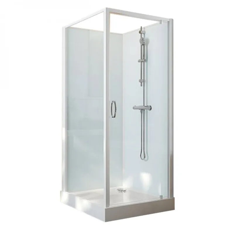 Cabine de douche 70×70 cm Iziglass 2 – accès de face porte pivotante Must-Have