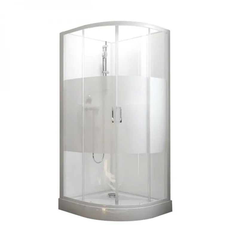 Cabine de douche 1/4 rond 80 cm Izibox 2 à portes coulissantes Satisfait Ou Remboursé