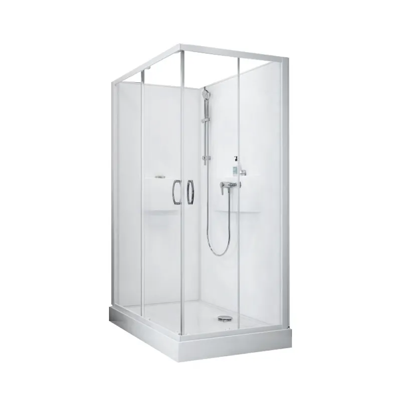 Authentique Cabine de douche 120×90 cm Izibox 2- portes coulissantes accès d'angle