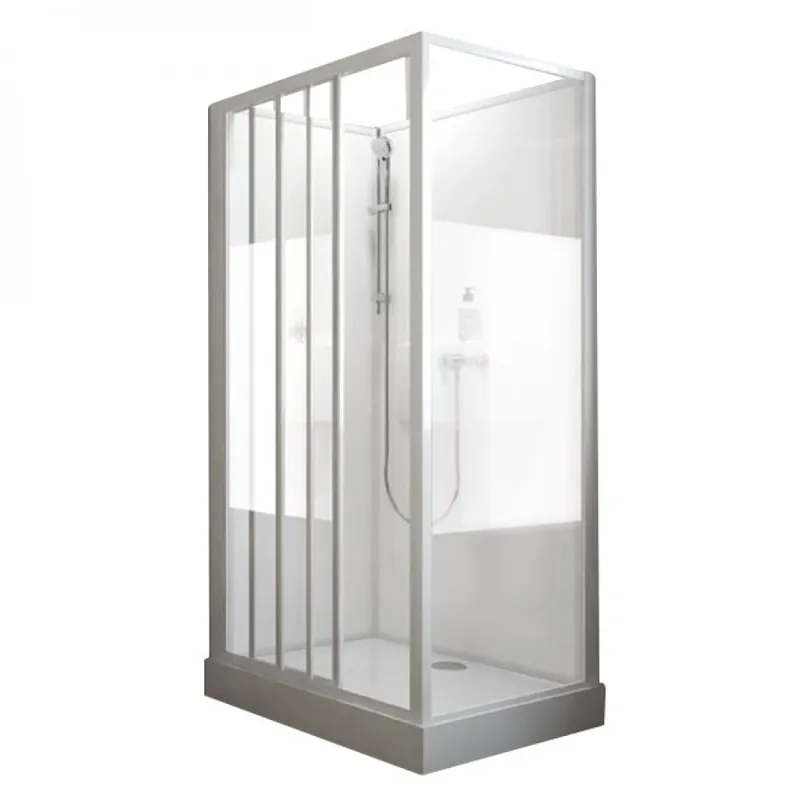 Nouvelle Collection Cabine de douche 100x80cm Izibox 2 – accès de face par 3 portes coulissantes