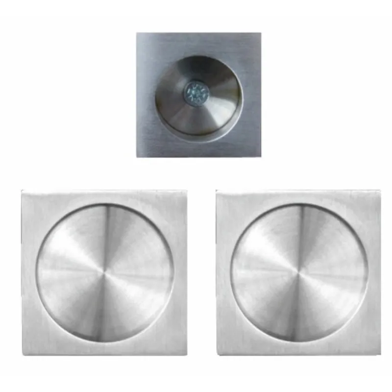 Set de tirage seul – porte coulissante – inox – rosace carrée EPDQ OS Meilleur Prix