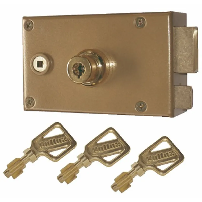 Serrure en applique horizontale à fouillot – double pompes 5 ailettes Haute Qualité