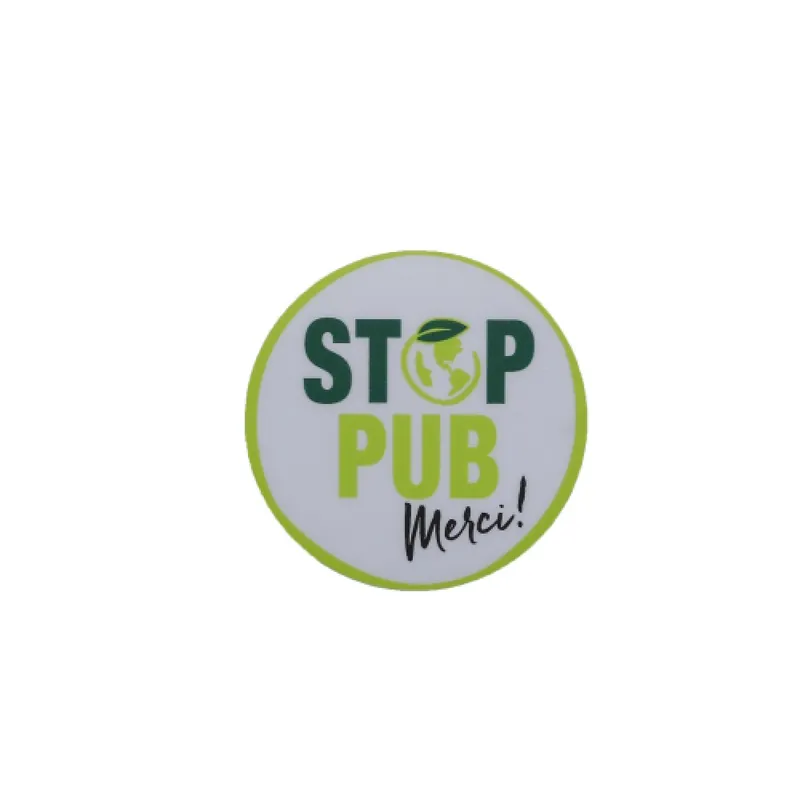 Sticker pour boîtes aux lettres – Stop pub – adhésif – 50 mm Produit De Marque