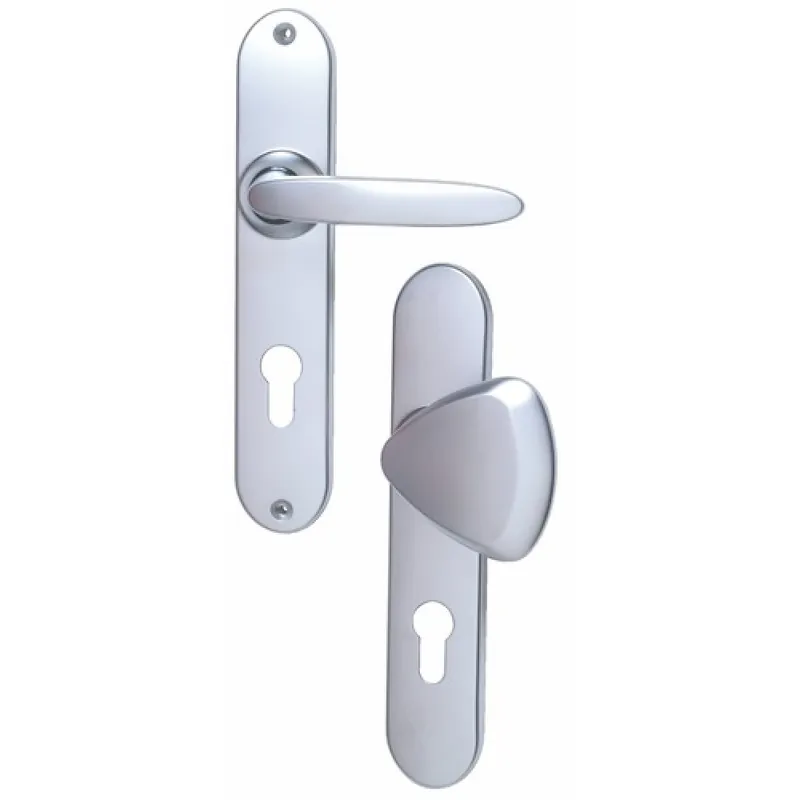 Poignées de porte palière sur plaques clé I - aluminium - Jazz Offre Spéciale