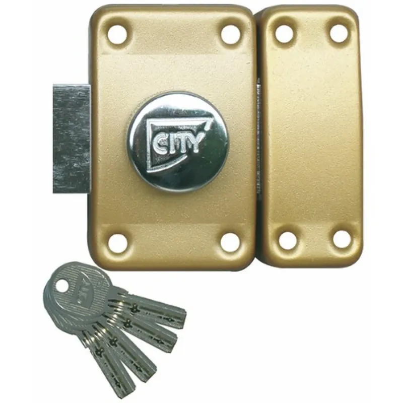 Verrou en applique – à bouton – clés sur n° AGL697 – City R6 Dernier Modèle