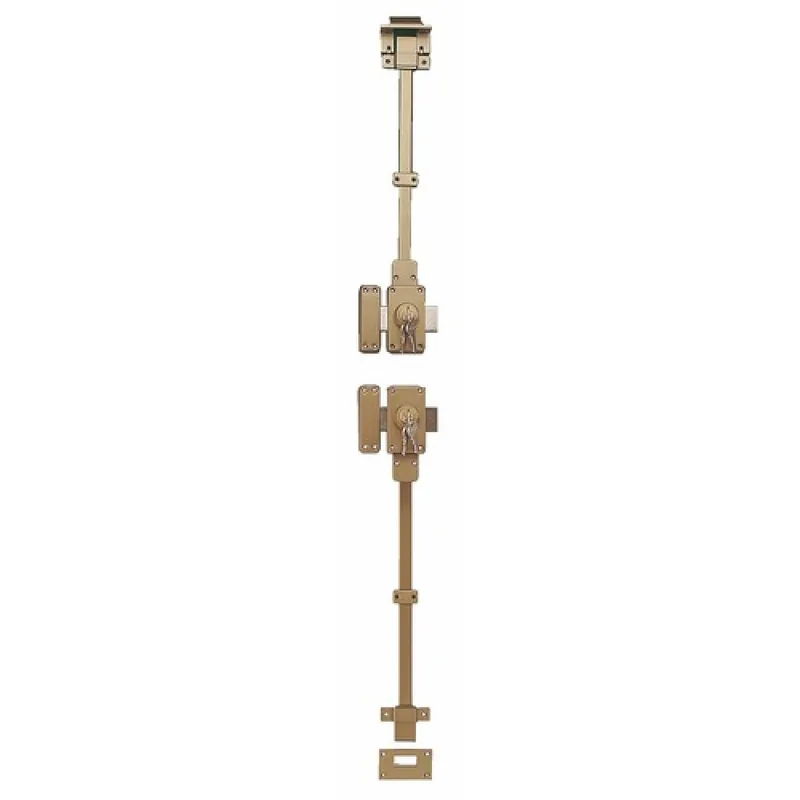 Verrous en applique 4 points – paire – double cylindre – Vega Bon Plan