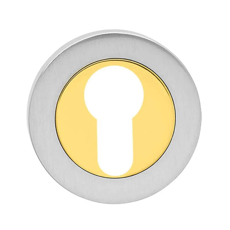 Expédition Rapide Rosace de sécurité ronde ESR 332 – clé I – doré et inox satiné