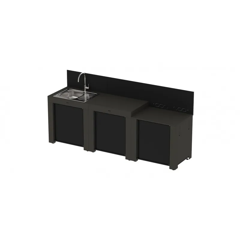 Meilleur Choix Ensemble cuisine Classic – 3 modules gris cargo