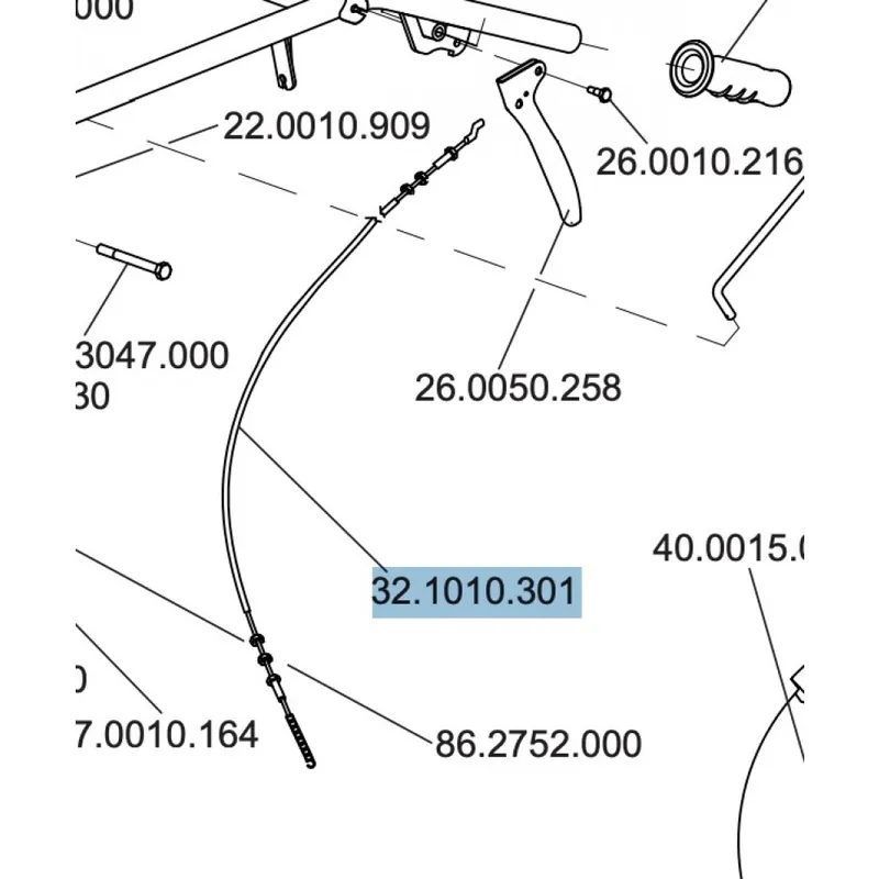 Dernière Chance Pièce détachée 00321010301 – TRASMISSIONE COMPL.FRIZIONE BM (L=1690)