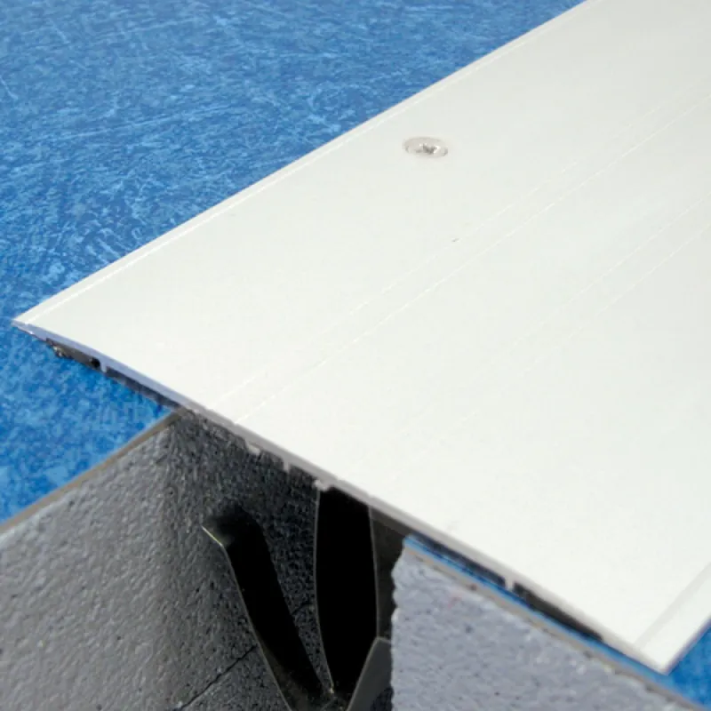 Couvre-joint de sol adhésif à bords biseautés aluminium – 3 m recoupable Bon Marché