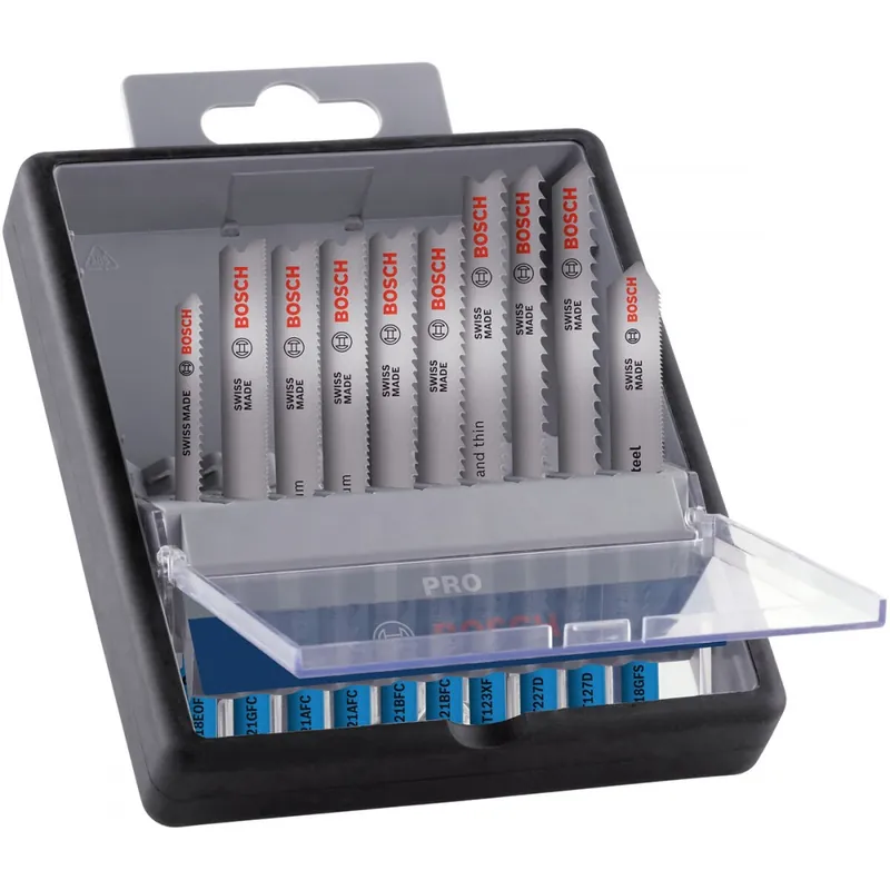 Bon Marché Coffret de 10 lames scie sauteuse PRO métal, inox, alu – longueur 92mm