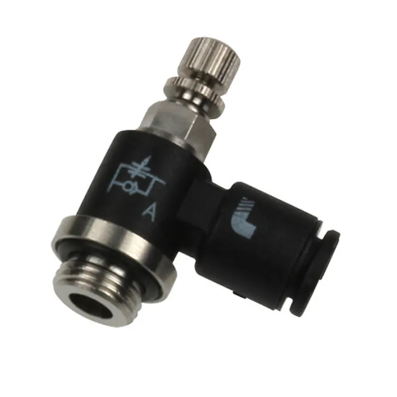 Achetez Aujourd’hui Régleur de débit miniature à l'échappement à vis extérieure mâle filetage BSPP cylindrique 7660