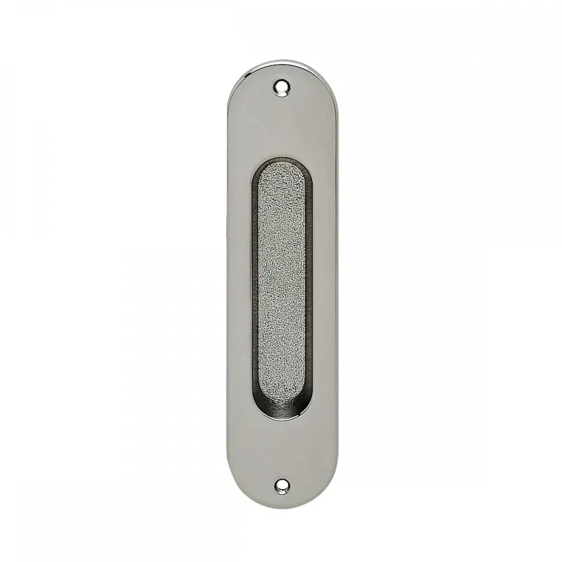Poignée cuvette ovale – pour porte à galandage – série Z1702 – nickel satiné Nouvelle Collection
